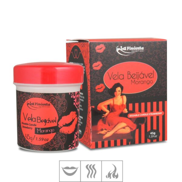 Vela Beijável La Pimienta 45g – Morango - 917143