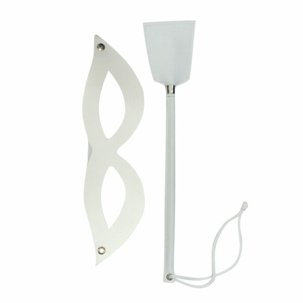 Kit Tiazinha Máscara e Chibata Brasil Fetiche – Branco - 616305