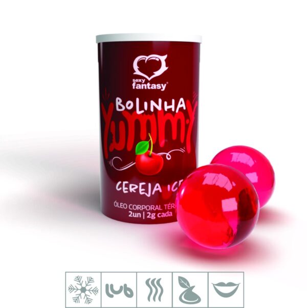 Bolinha Beijável Ice Yummy Com 2un – – Cereja - 917028