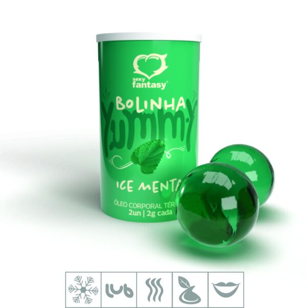Bolinha Beijável Ice Yummy Com 2un – – Menta - 270694