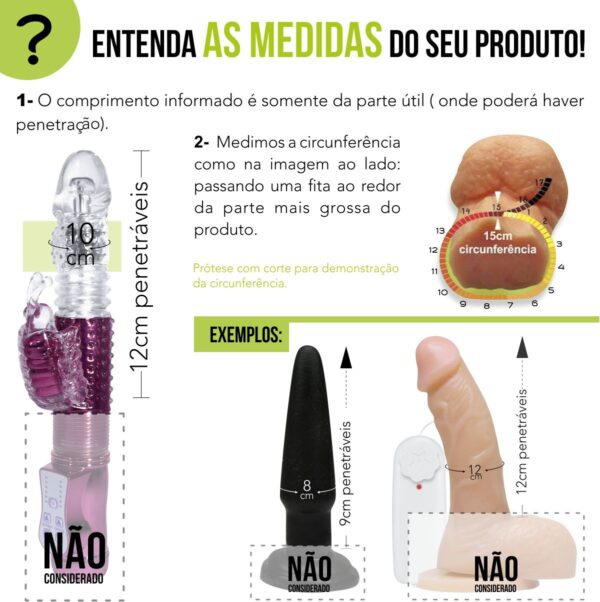 Prótese 14x14cm Com Vibro – Bege - 420512