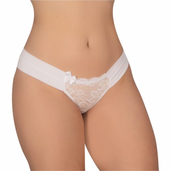 Calcinha Com Renda e Laço – Branco - 724109