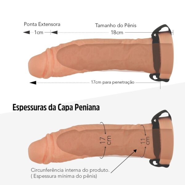 Capa Peniana Oca 17cm – Bege - 840947