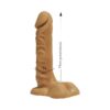Prótese 19x14cm Com Escroto Fogo da Paixão – Bege - 692118 - Image 2