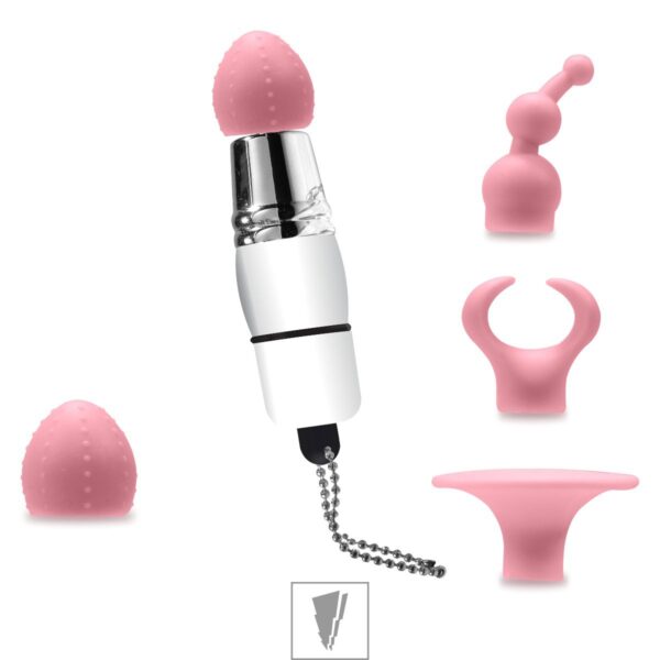 Mini Vibro Com 4 Massageadores Bateria LR44 VP – Branco - 319215