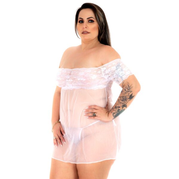 Camisola Gabriela Plus Size – Branco - 116788