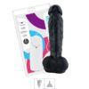 Prótese 18x16cm Com Vibro Ventosa e Escroto – Preta - 846851 - Image 2