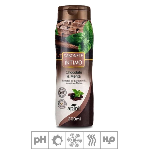 Sabonete Feminino Íntimo Apinil 200ml – Chocolate e Menta - 789300