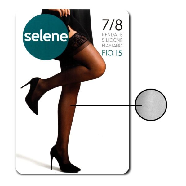 Meia 7/8 Com Renda e Silicone Selene – Branco - 730204