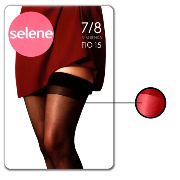 Meia 7/8 Sem Renda Selene – Vermelho - 529718