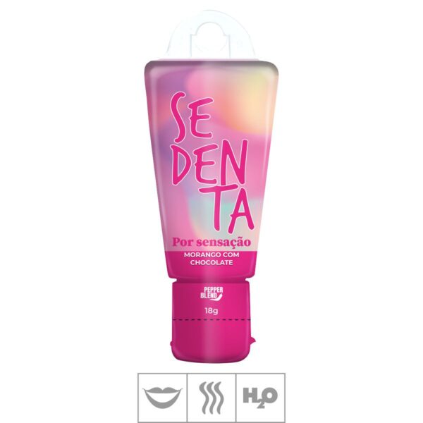 Gel Coméstivel Com Gliter Sedenta 18g – Morango c/ Chocolate - 980796