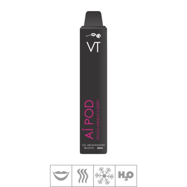 Gel Comestível Aí Pod Ice 20ml – Peach Mango Cherry - 421117