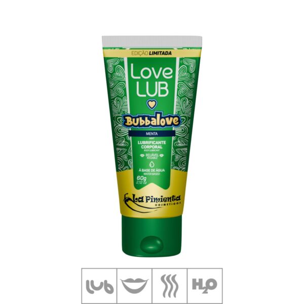 Lubrificante Beijável Love Lub Bubbalove 60g – Menta - 515398