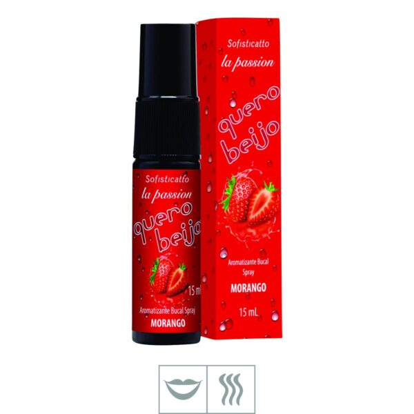 Aromatizante Bucal La Passion Quero Beijo 15ml – Morango - 589153