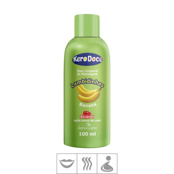 Óleo Para Massagem Beijável Kero Doce 100ml – Banana - 528467